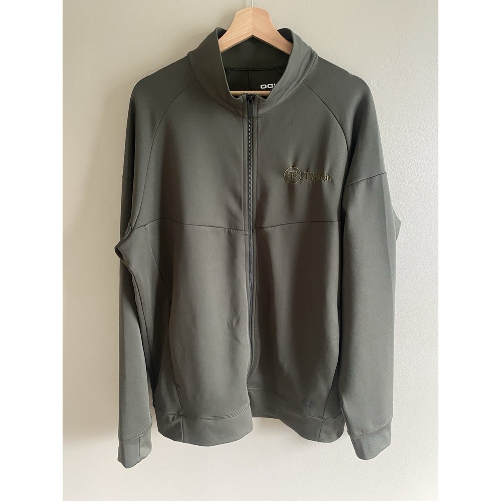 Ogio Tyson Jacket Mens XL Green Full Zip Mock Neck Long Sleeve Golf Sweatshirt